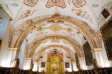 Interior of famous Yuso monastery in San Millan de la Cogolla, La rioja, Spain.