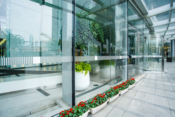 The modern office close-up is in the city of China