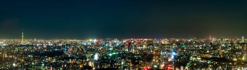 東京の夜景パノラマ