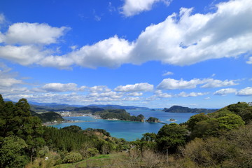 Fototapeta na wymiar 道の駅南郷から風景　三月の風景
