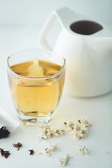 Tea Coffee flower tea Flower tea in door sofe light 