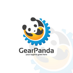 gear panda  - logo template