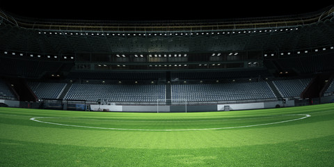 Foggy soccer field . Mixed media © Sergey Nivens