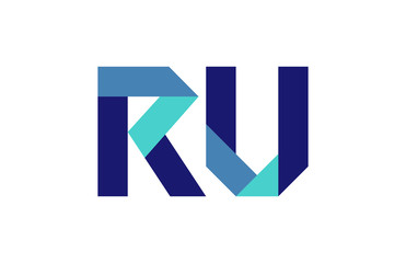 RU Ribbon Letter Logo