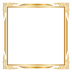 Frame and borders, Square frame, Golden frame, Vector illustration - 197578171