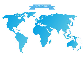 Fototapeta na wymiar Blue world map