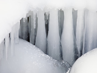Icicles looking like palisade