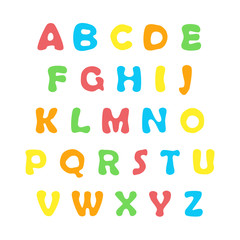 Color English alphabet
