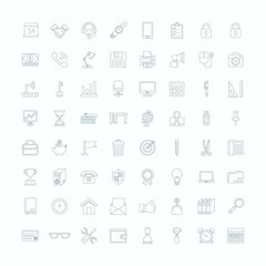 Liner office equipment icons