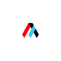 colourfull letter m logo vector