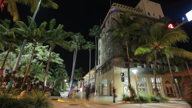 Night timelapse of the Lincoln Road Mall 