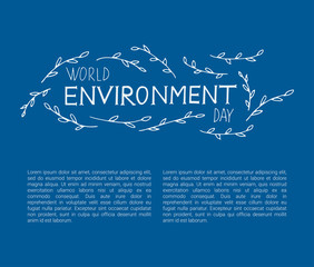 World Environment Day design concept with hand lettering.