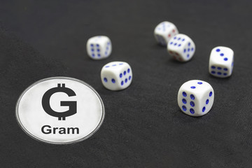 Cryptocurrency Gram from telegram and rolling the dice.