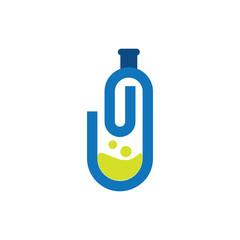 Fototapeta premium Lab Clip Logo Icon Design