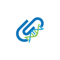 Dna Clip Logo Icon Design