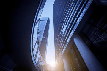 Obraz premium Skyscrapers are low - angle views in Chinese cities