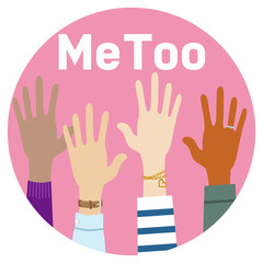 Obraz premium Raised various women's hands - Women’s Rights concept