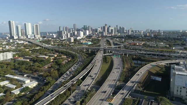 Aerial view of Miami in Florida
