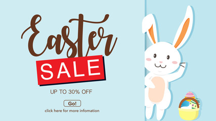 Easter sale banner background template