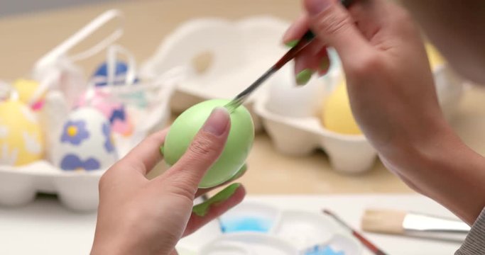 Drawing on egg for Easter holiday