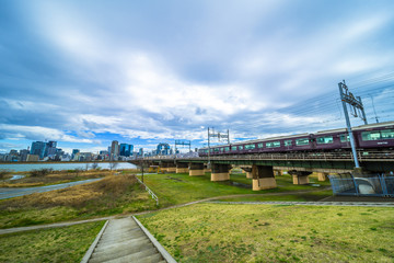 大阪 淀川 都市風景