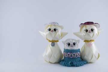 Dolls made of ribbon