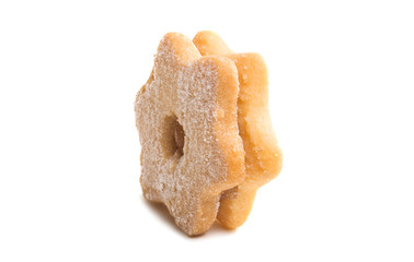 Christmas cookies sandwiches isolated