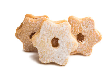 Christmas cookies sandwiches isolated