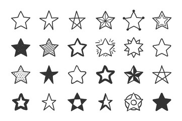 Hand Drawn Stars © PixMarket