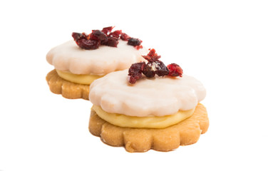 Christmas cookies sandwiches isolated