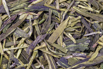 Chinese green tea closeup