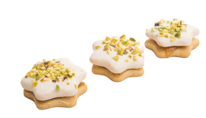 Christmas cookies sandwiches isolated
