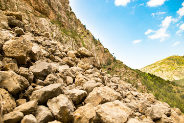 Beautiful nature in the Himalayas in spring