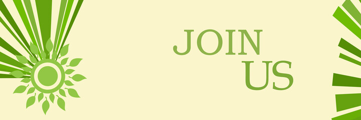 Join Us Green Leaves Beams Horizontal 