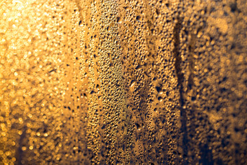 The swirling window at sunrise as a background