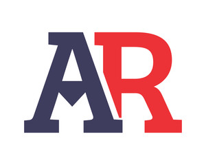 AR initial symbol typography typeface typeset logotype alphabet image vector icon