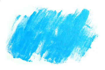 Blue watercolor hand drawn textures of paper isolated form spot on white background for text...