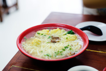 Served with fresh avocado, healthy food.