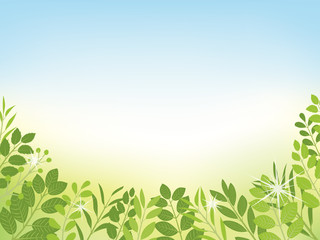 新緑　リーフのフレーム素材