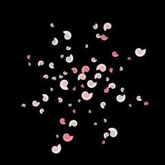 Vector Confetti Background Pattern. Element of design. Color spirals on a black background