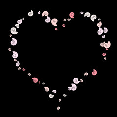 Vector Confetti Background Pattern. Element of design. Color spirals on a black background