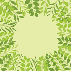 新緑　リーフのフレーム素材