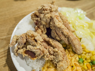 Delicious Taiwanese style fry chicken leg