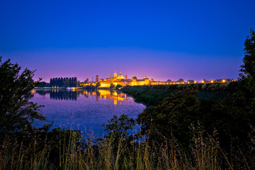 City of Mantova skyline evening view