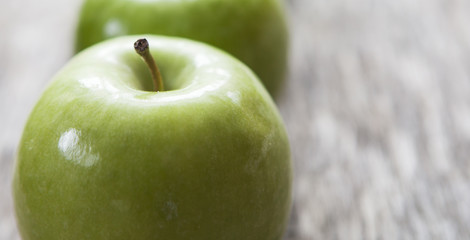 pomme en gros plan