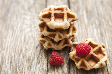 gaufres framboises