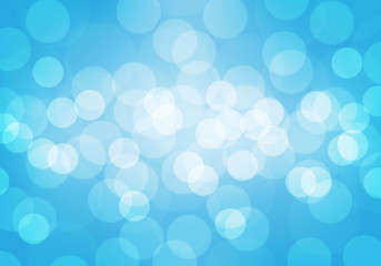 Abstract white bokeh blur on blue luxury background vector illustration.