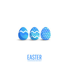 Easter card with painted eggs and stars