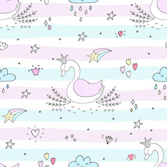 Cute background with cartoon whales. Baby shower design.