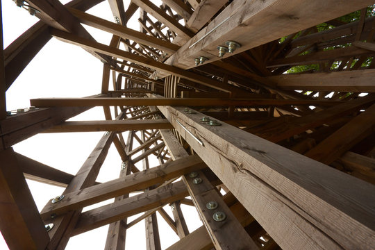 Wood construction, view up